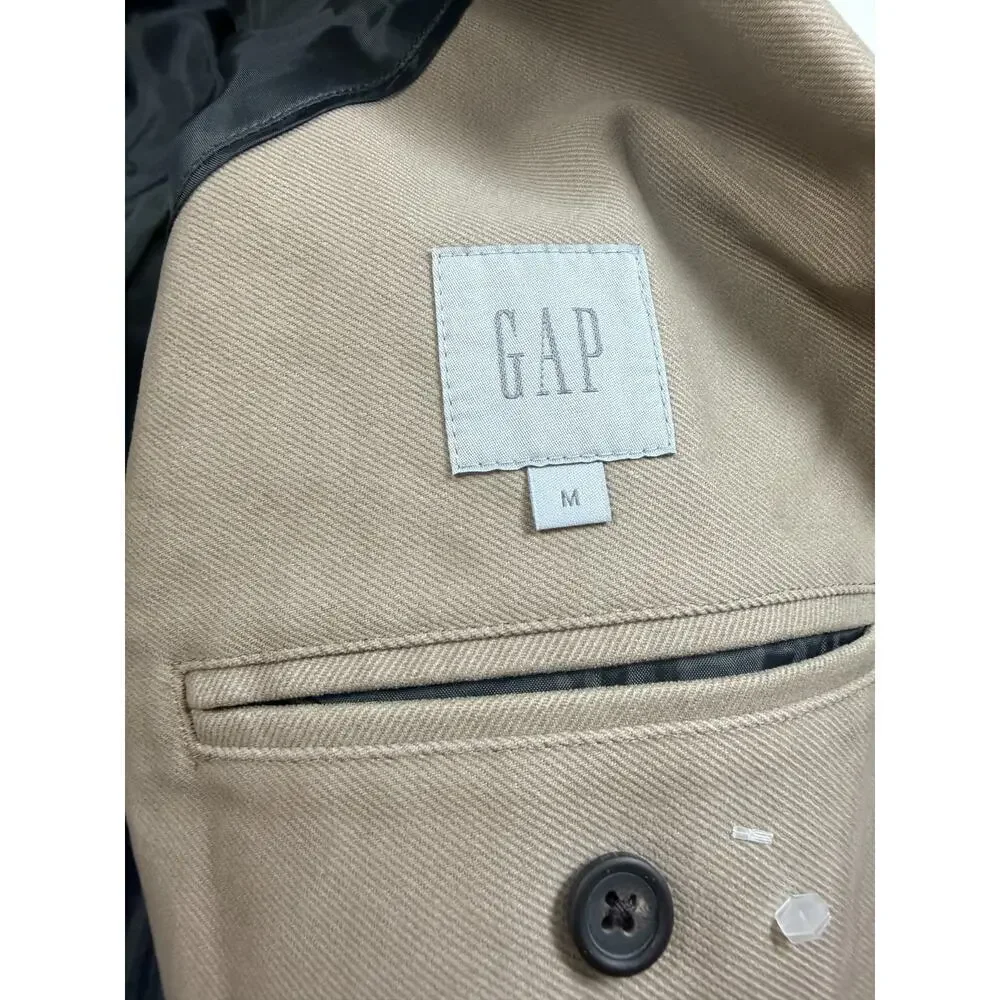 Gap Men’s Tailored Cotton Blazer – Size Medium Classic Taupe | 100% Cotton